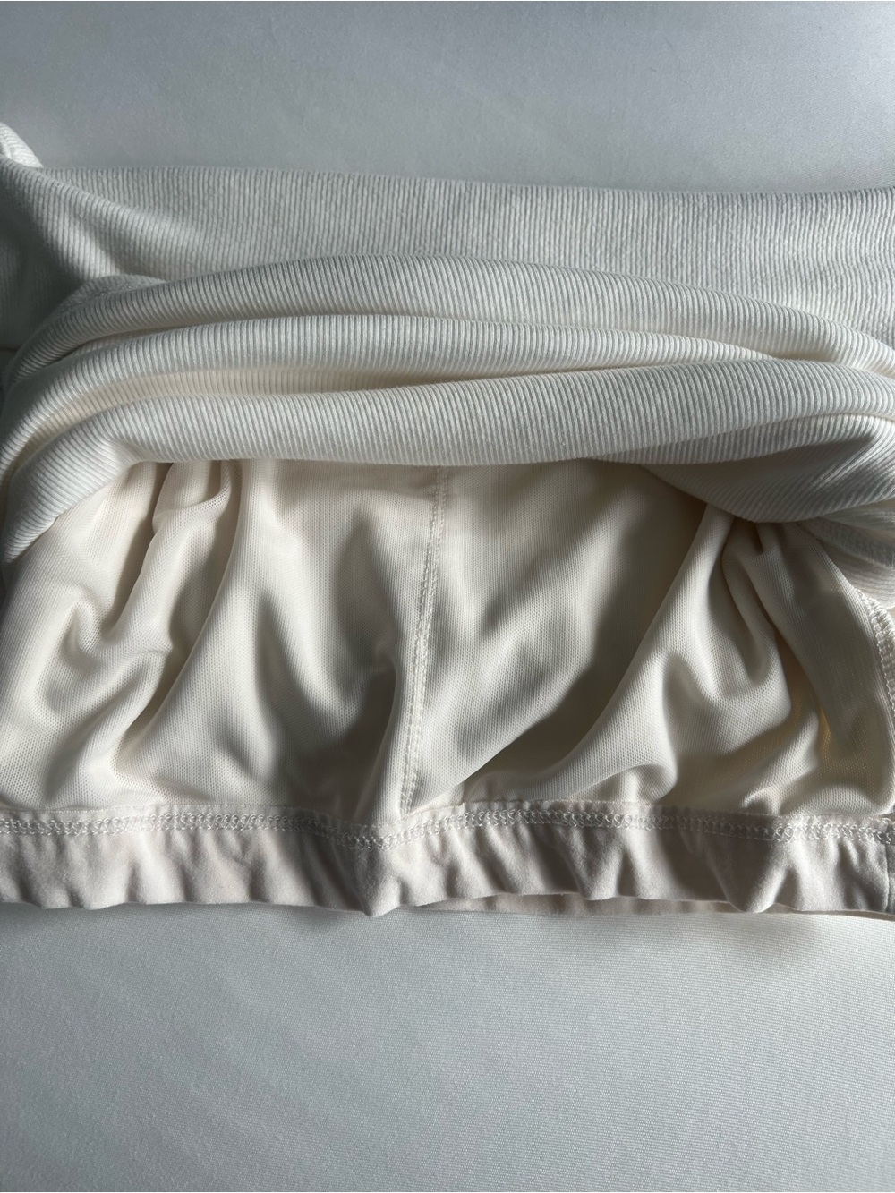 OGL Off-Shoulder Cream Ribbed Top - Picture 4 of 5